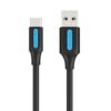 Cable USB-A 2.0 to USB-C Vention COKBD 3A 0