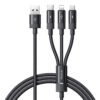 3in1 USB to USB-C / Lightning / Micro USB Cable
